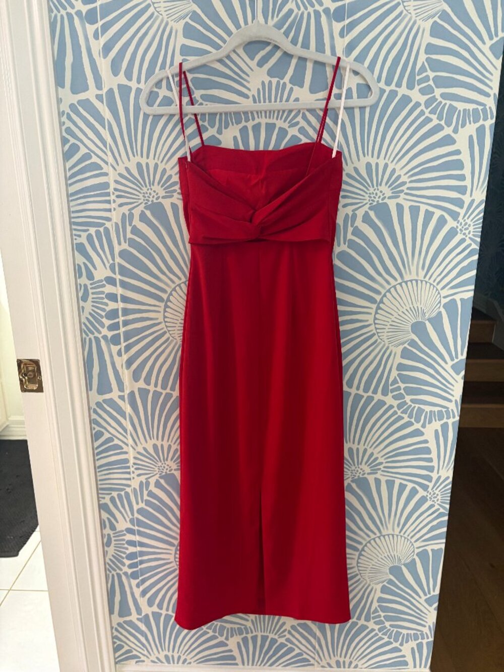 Love Bonito Red Hermione Padded Knot Back Dress Size 2 - Picture 3 of 6